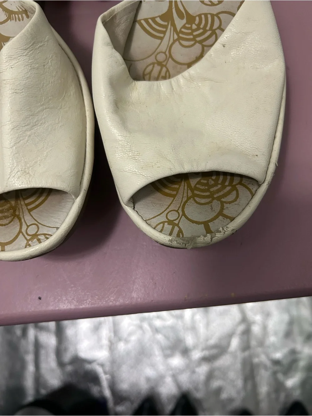 Fly London Cream Open-Toe Sandals with Floral Insole